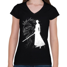 PRINTFASHION Bleach anime - Női V-nyakú póló - Fekete