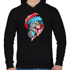 PRINTFASHION Bleach - Férfi kapucnis pulóver - Fekete