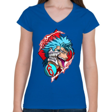 PRINTFASHION Bleach - Női V-nyakú póló - Királykék