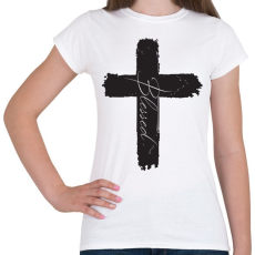 PRINTFASHION BlessedBlack - Női póló - Fehér