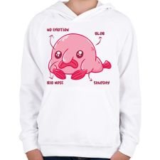 PRINTFASHION Blobfish anatómia - Gyerek kapucnis pulóver - Fehér gyerek pulóver, kardigán