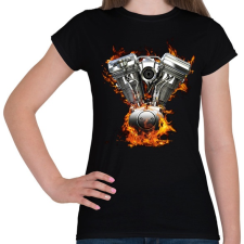 PRINTFASHION BLOCK BURN - Női póló - Fekete női póló