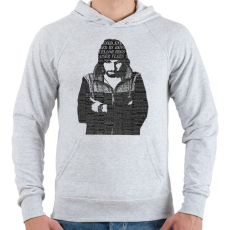 PRINTFASHION Blogger - Férfi kapucnis pulóver - Sport szürke