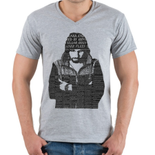 PRINTFASHION Blogger - Férfi V-nyakú póló - Sport szürke férfi póló