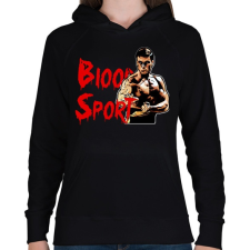 PRINTFASHION Blood Sport - Női kapucnis pulóver - Fekete női pulóver, kardigán