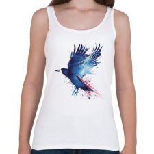 PRINTFASHION Bloody crow - Női atléta - Fehér női trikó