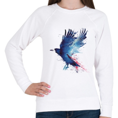 PRINTFASHION Bloody crow - Női pulóver - Fehér