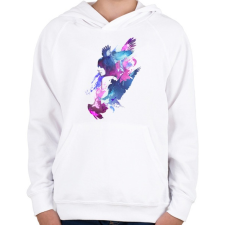 PRINTFASHION Bloody fight - Gyerek kapucnis pulóver - Fehér gyerek pulóver, kardigán