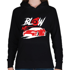 PRINTFASHION Blow me - Női kapucnis pulóver - Fekete
