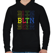 PRINTFASHION BLTN - Balaton - Férfi kapucnis pulóver - Fekete férfi pulóver, kardigán