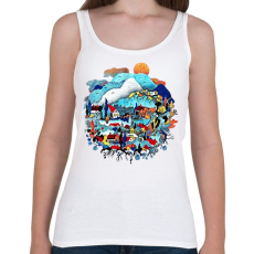 PRINTFASHION Blue landscape - Női atléta - Fehér