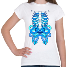 PRINTFASHION BLue Lung - Női póló - Fehér női póló