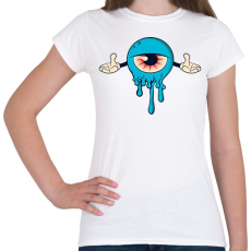 PRINTFASHION Blue Monster - Női póló - Fehér