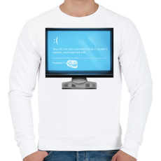 PRINTFASHION BLUE SCREEN  - Férfi pulóver - Fehér