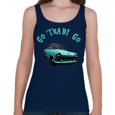 PRINTFASHION blue trabant - Női atléta - Sötétkék női trikó