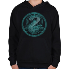 PRINTFASHION blue viper - Gyerek kapucnis pulóver - Fekete