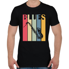 PRINTFASHION Blues music - Férfi póló - Fekete