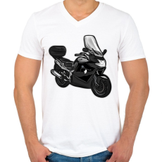 PRINTFASHION bmw1 - Férfi V-nyakú póló - Fehér