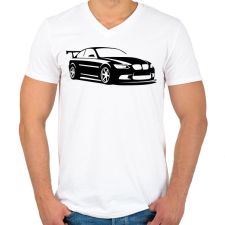 PRINTFASHION BMW 3 /01 - Férfi V-nyakú póló - Fehér férfi póló