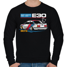 PRINTFASHION BMW 3 E30 - Férfi pulóver - Fekete