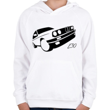 PRINTFASHION Bmw e30 01 - Gyerek kapucnis pulóver - Fehér gyerek pulóver, kardigán