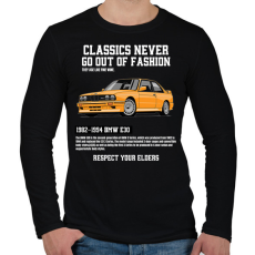 PRINTFASHION Bmw E30 - Férfi hosszú ujjú póló - Fekete