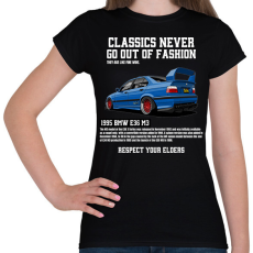 PRINTFASHION Bmw E36 M3 - Női póló - Fekete