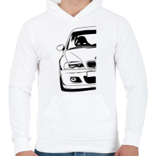 PRINTFASHION BMW E46 - Férfi kapucnis pulóver - Fehér férfi pulóver, kardigán