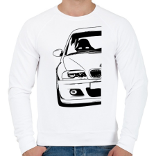 PRINTFASHION BMW E46 - Férfi pulóver - Fehér férfi pulóver, kardigán