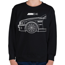 PRINTFASHION BMW E46 M power - Gyerek pulóver - Fekete