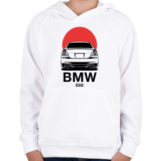 PRINTFASHION BMW E60 - Gyerek kapucnis pulóver - Fehér