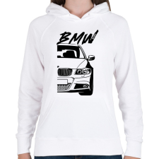 PRINTFASHION BMW - E90 - Női kapucnis pulóver - Fehér női pulóver, kardigán