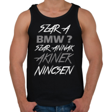 PRINTFASHION BMW - Férfi atléta - Fekete atléta, trikó