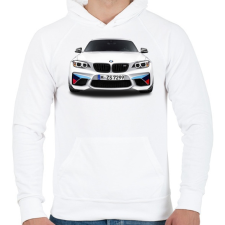 PRINTFASHION Bmw - Férfi kapucnis pulóver - Fehér férfi pulóver, kardigán