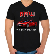 PRINTFASHION BMW - Férfi V-nyakú póló - Fekete