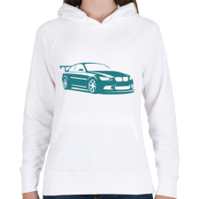 PRINTFASHION BMW - Női kapucnis pulóver - Fehér női pulóver, kardigán