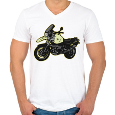 PRINTFASHION BMW r1100 gs - Férfi V-nyakú póló - Fehér férfi póló