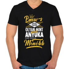 PRINTFASHION BMW-s anyuka - Férfi V-nyakú póló - Fekete férfi póló