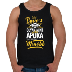 PRINTFASHION BMW-s apuka - Férfi atléta - Fekete