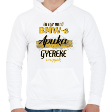 PRINTFASHION BMW-s apuka gyereke - Férfi kapucnis pulóver - Fehér férfi pulóver, kardigán