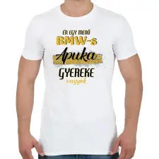 PRINTFASHION BMW-s apuka gyereke - Férfi póló - Fehér férfi póló