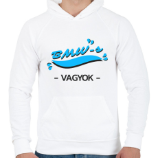 PRINTFASHION BMW-s vagyok autós póló - Férfi kapucnis pulóver - Fehér