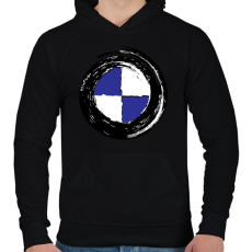 PRINTFASHION BMW tornádó - Férfi kapucnis pulóver - Fekete