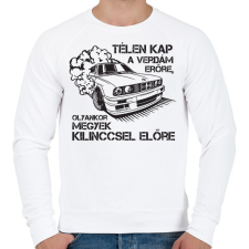 PRINTFASHION BMW verdám ereje - Férfi pulóver - Fehér férfi pulóver, kardigán