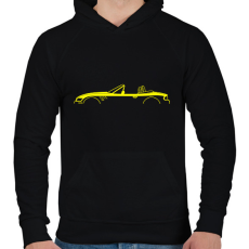 PRINTFASHION BMW Z3 Sárga - Férfi kapucnis pulóver - Fekete