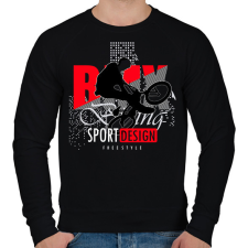 PRINTFASHION Bmx - Férfi pulóver - Fekete férfi pulóver, kardigán