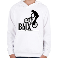 PRINTFASHION Bmx - Gyerek kapucnis pulóver - Fehér