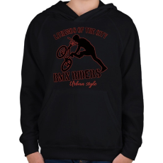 PRINTFASHION Bmx - Gyerek kapucnis pulóver - Fekete