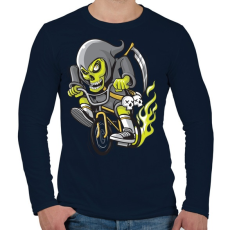 PRINTFASHION BMX kaszás - Férfi hosszú ujjú póló - Sötétkék