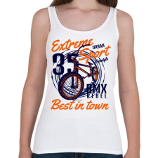 PRINTFASHION bmx - Női atléta - Fehér női trikó